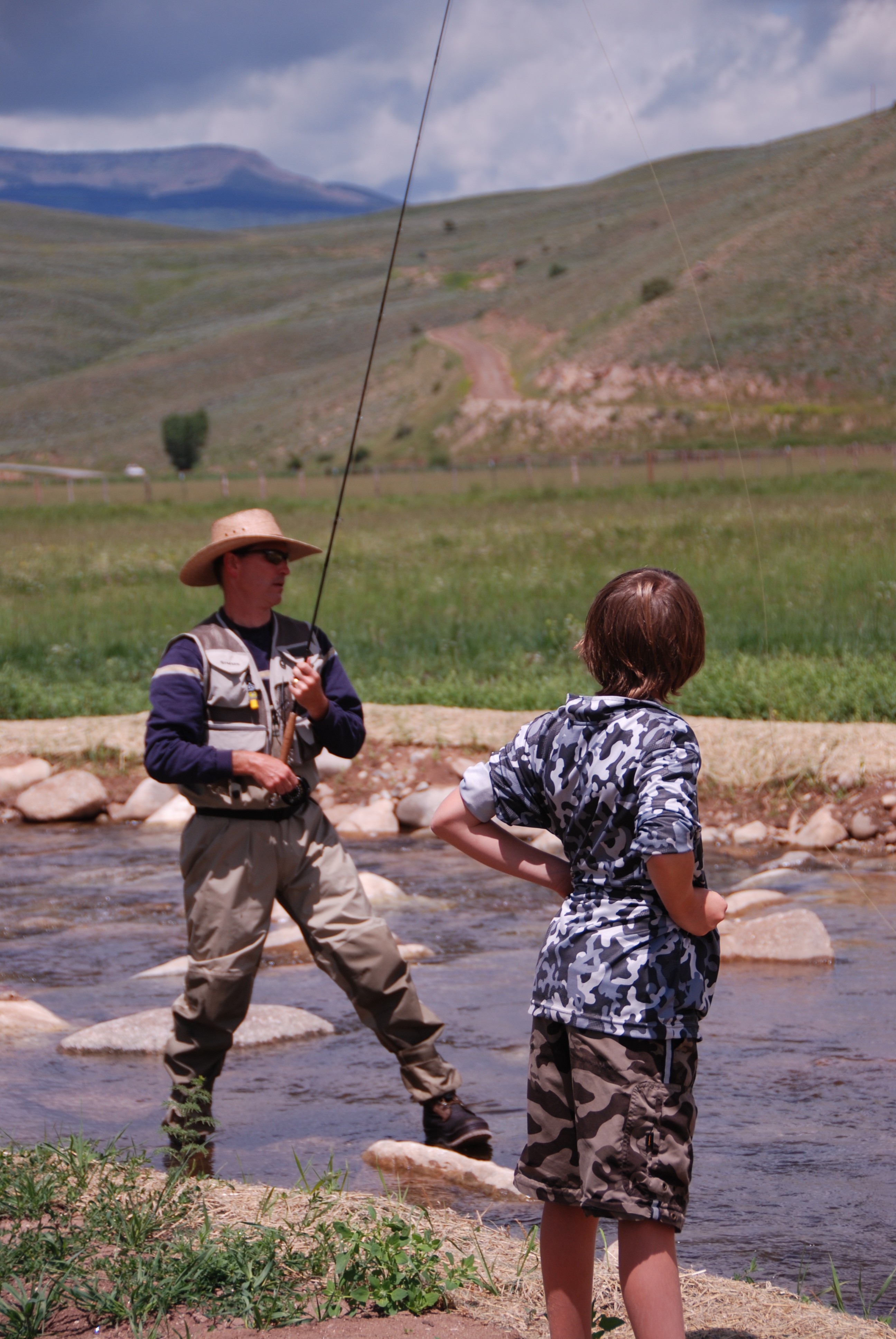 Father Son on Taylor River